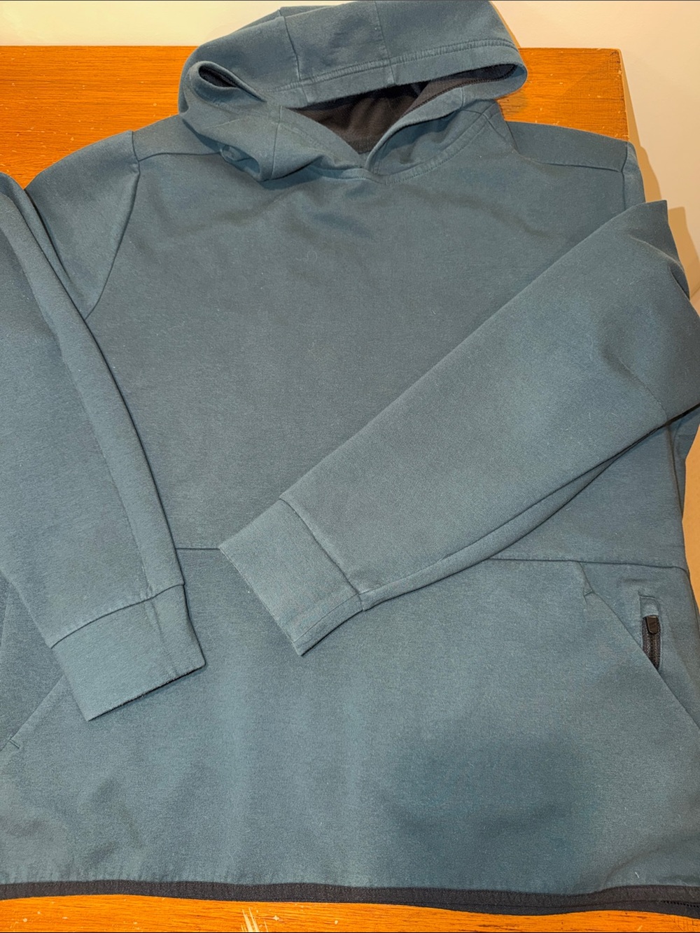 Men's DSQ Teal Hooded Pullover Sweatshirt - Casual Everyday Hoodie